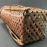 Hanakago vase in woven bamboo for Ikebana Japan late 19th century