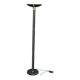Italian torchiere floor lamp Ilmo 1970 black steel and gold brass