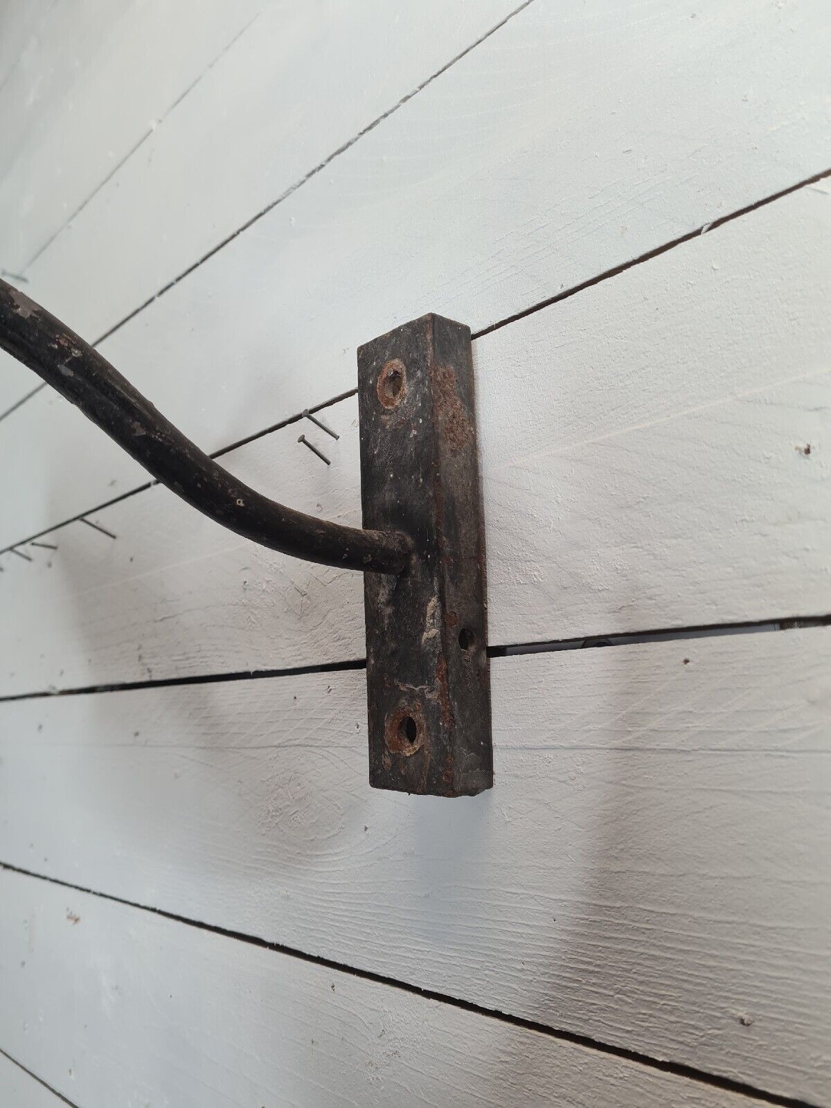 Industrial iron swan neck wall light