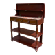 Console desserte acajou et marbre