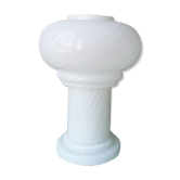 White glass mushroom table lamp