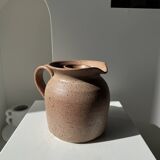Rosé pitcher with internal compartment in stoneware
