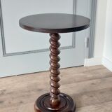 Pedestal table turned wooden foot