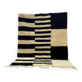 Custom black and white Berber rug 150/350 cm