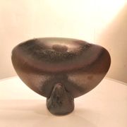 Ceramic lentil vase signed by a dove design 60s