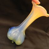 Small blown glass vase in murano style.