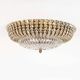Large vintage brass and glass flush mount light by Palwa