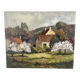 Le printemps au hameau, huile sur toile signé