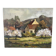 Le printemps au hameau, huile sur toile signé