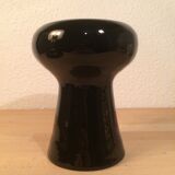 Modernist black ceramic vase