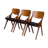 Danish Teak Chairs by Arne Hovmand Olsen for Mogens Kold, 1960s, Set of 3