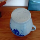 Large pitcher Alsace sandstone signed