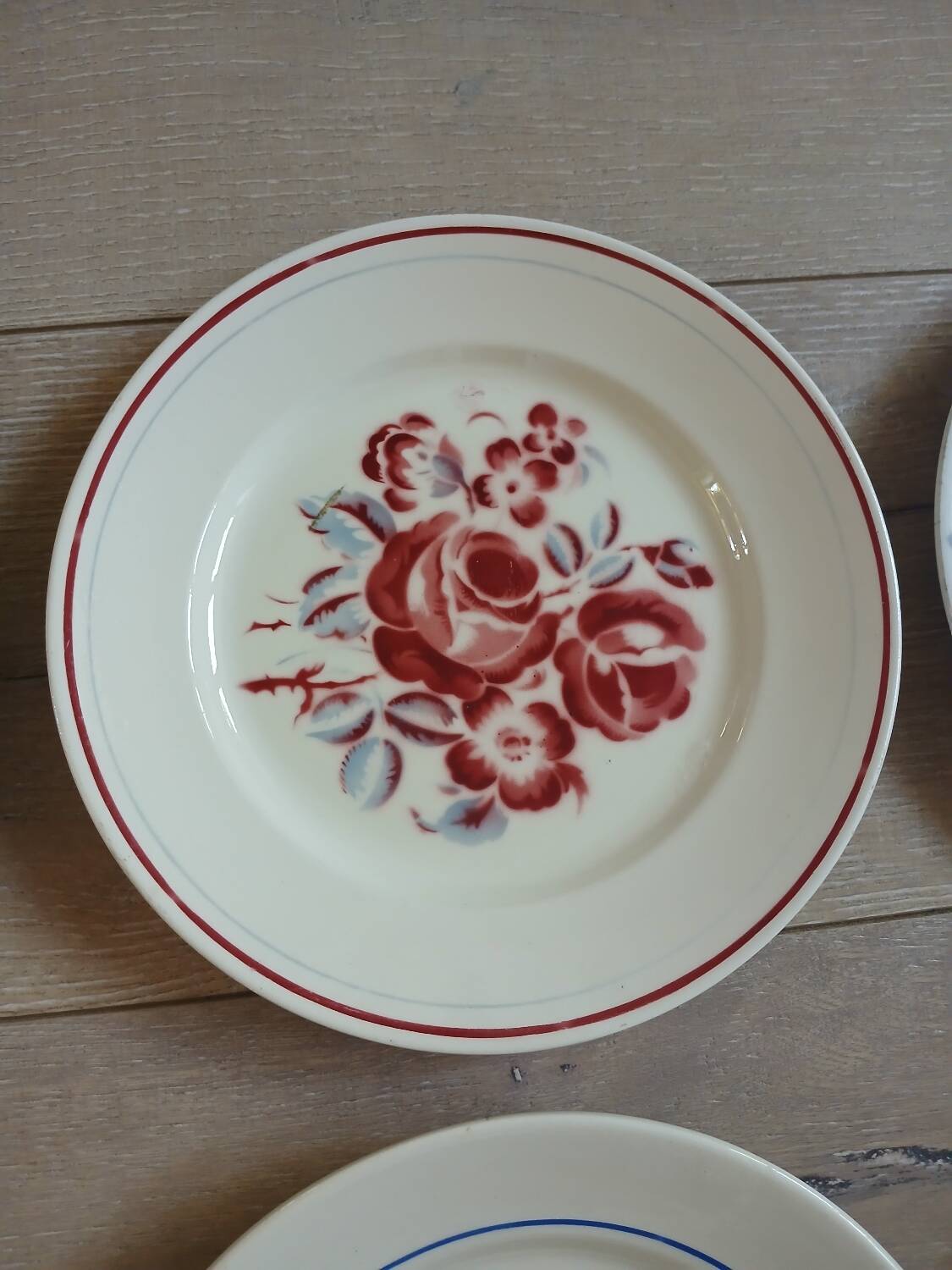 10 assiettes plates anciennes dépareillées