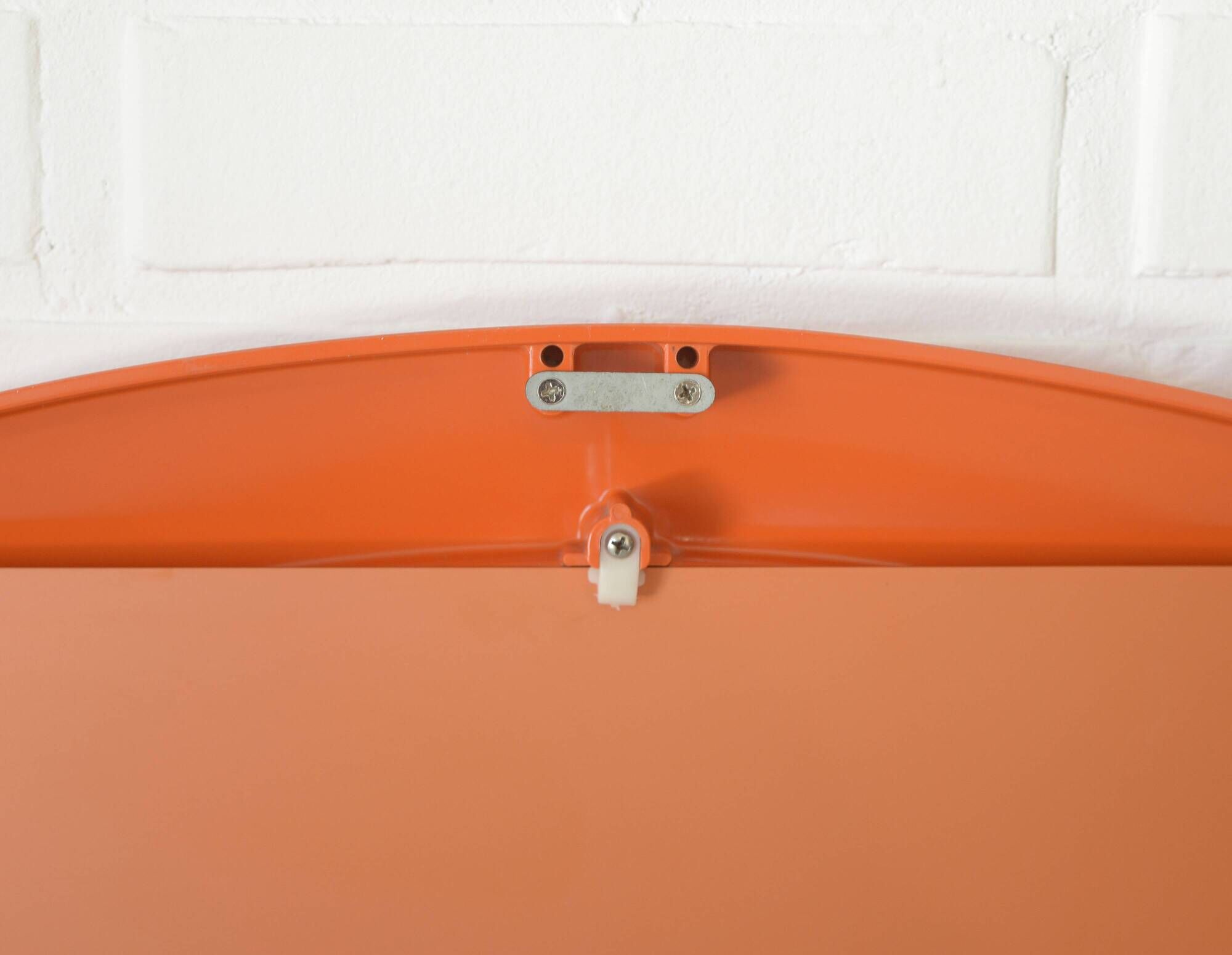 Rare 1970s Orange Space Age Mirror | Vintage Pop Art Yugoslav Wall Mirror