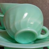 Six opaline cups