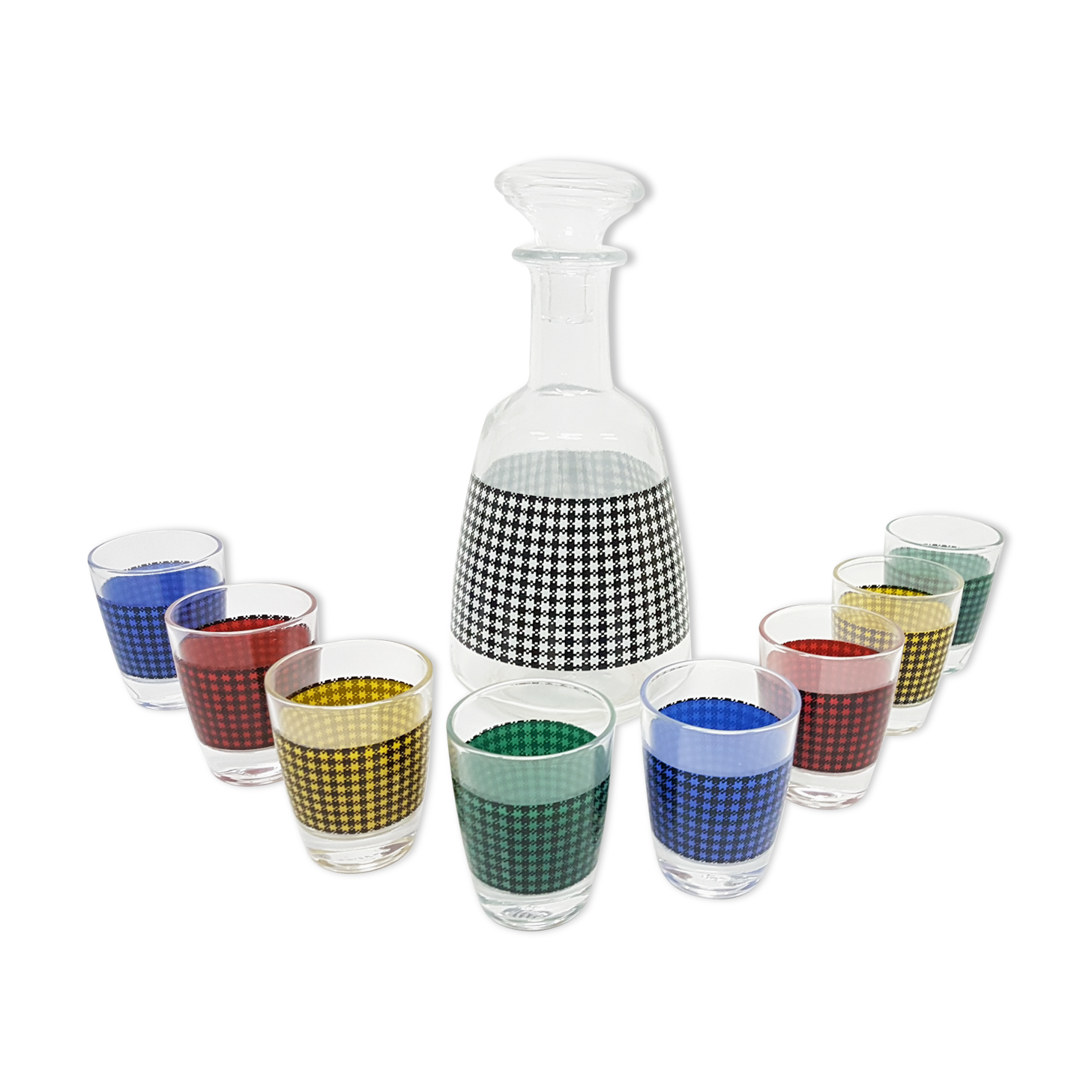 Crystal whiskey liquor service from the 1960s