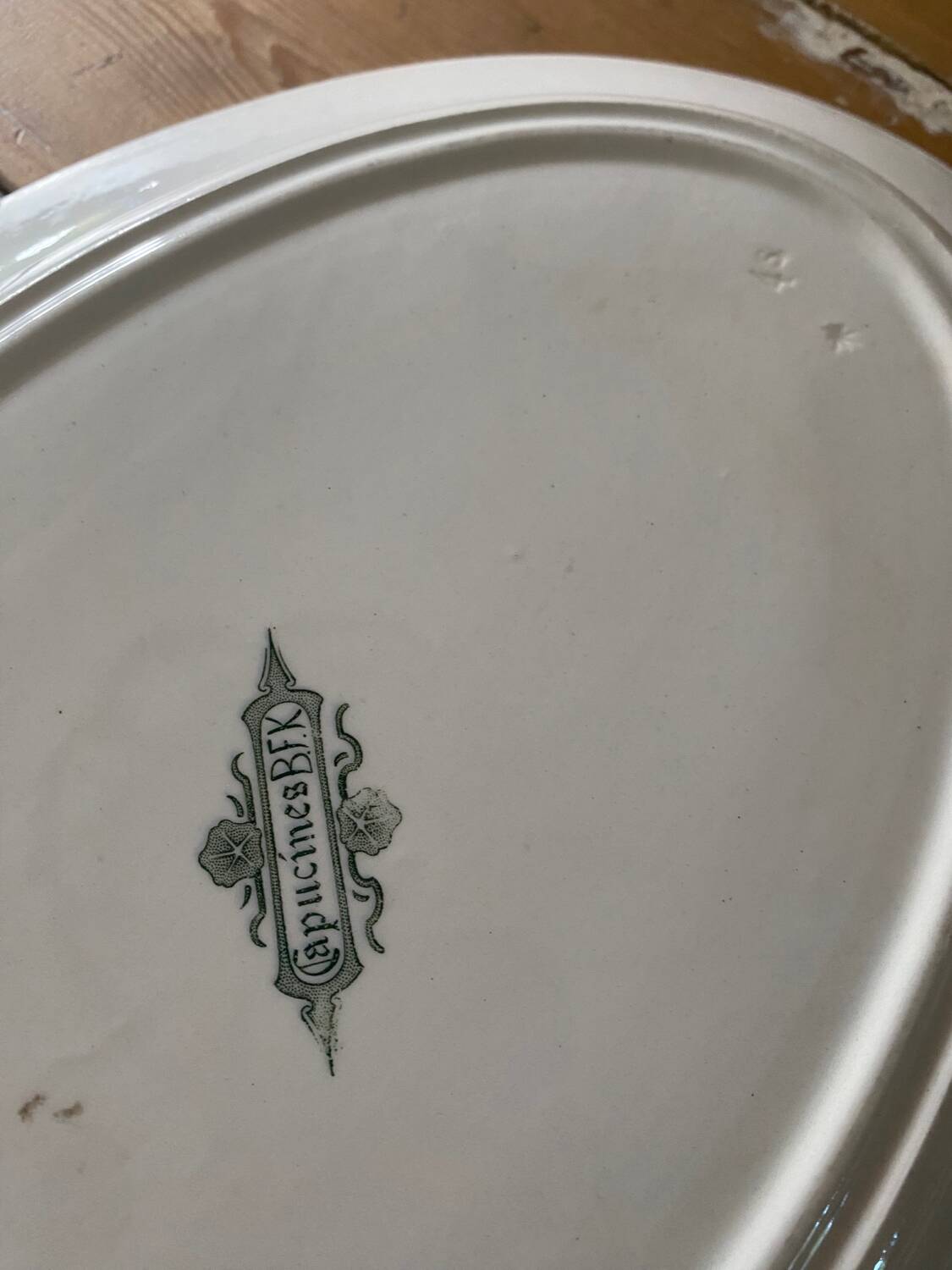BFK Boch Frères Keramis oval dish, Capucines model, large model