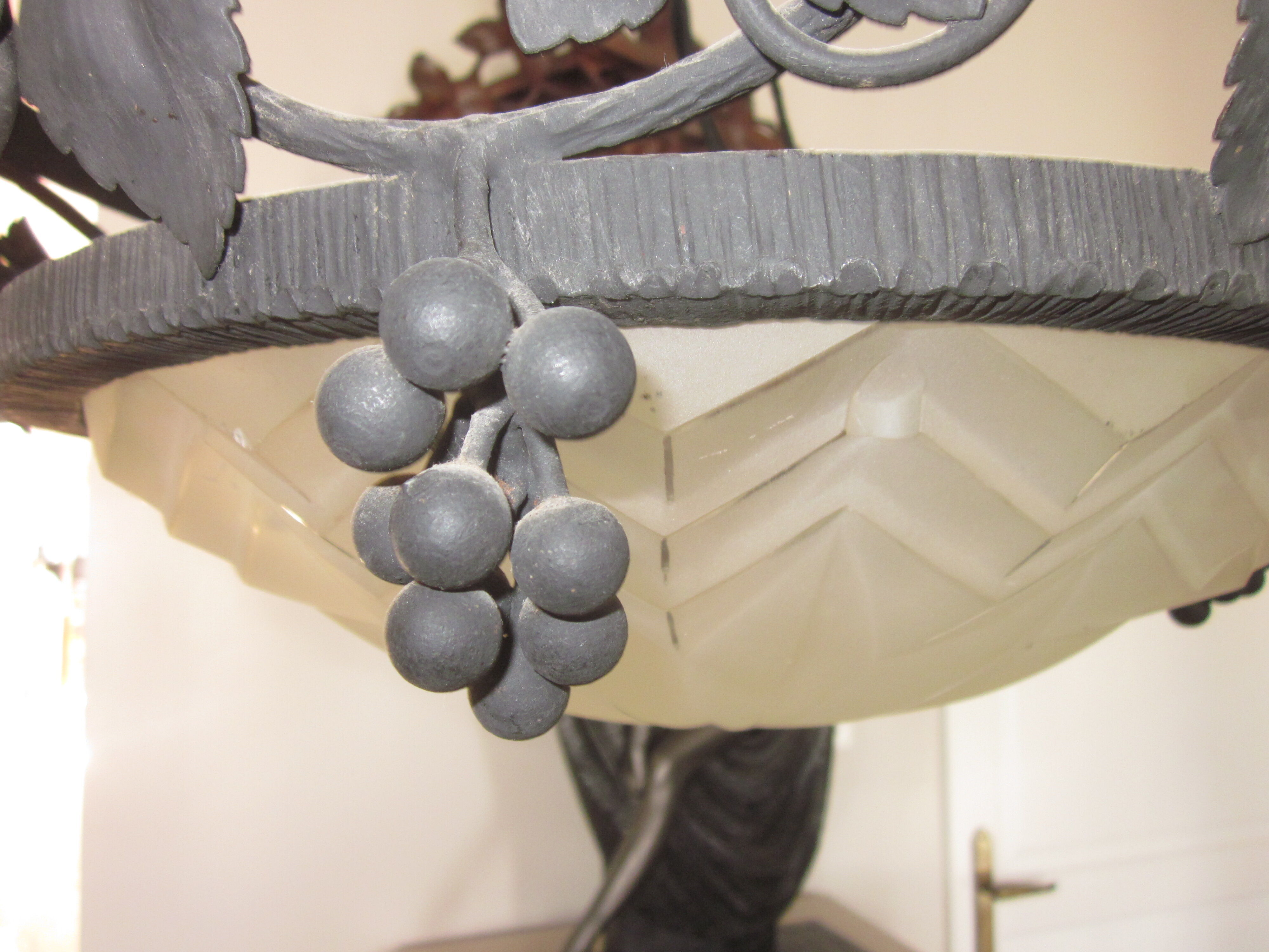 Art deco Degué chandelier signed