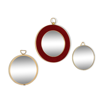 Lot de 3 miroirs bombés / convexe / oeil de sorcière artilux vintage 1960s