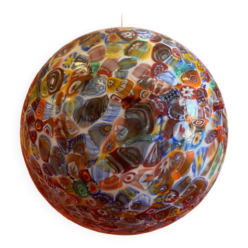 Contemporary Murrine Sphere in Murano Style Glass with Multicoloured Murrine