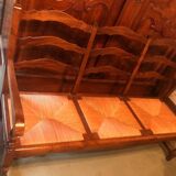 3-seater straw bench