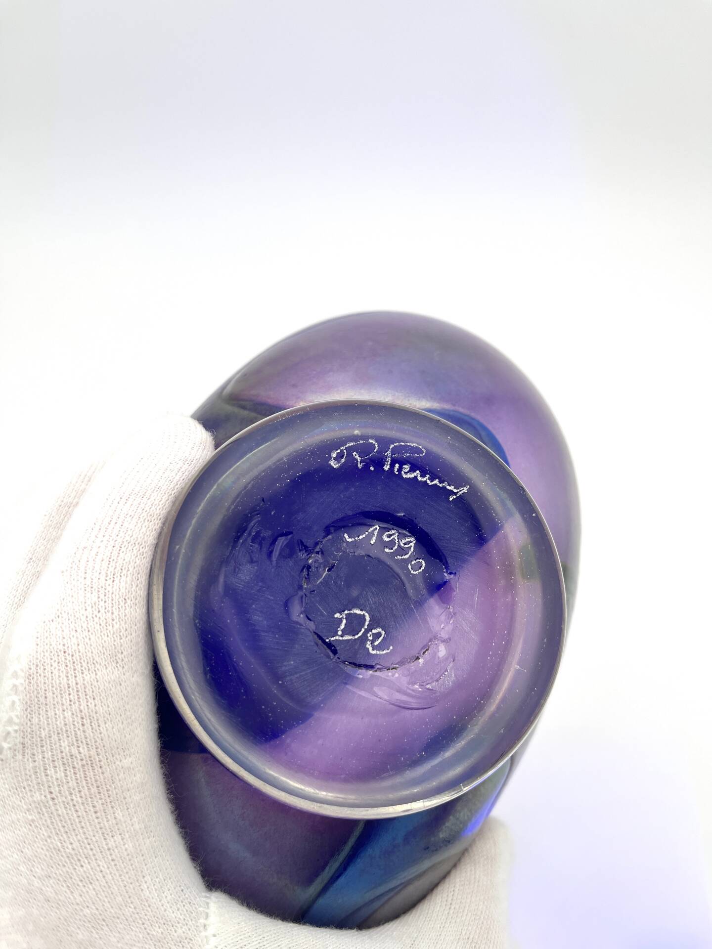 Vase Studio Glass Robert Pierini Signed 1990 Art Glass 4.2kg XXL