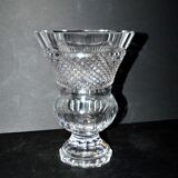 Bohemian cut crystal Medici vase signed TW & Co