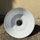 Three industrial suspensions in black and white enamelled sheet metal large format