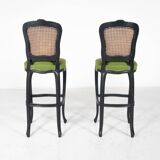 2 Louis XV style bar stools, Belgium