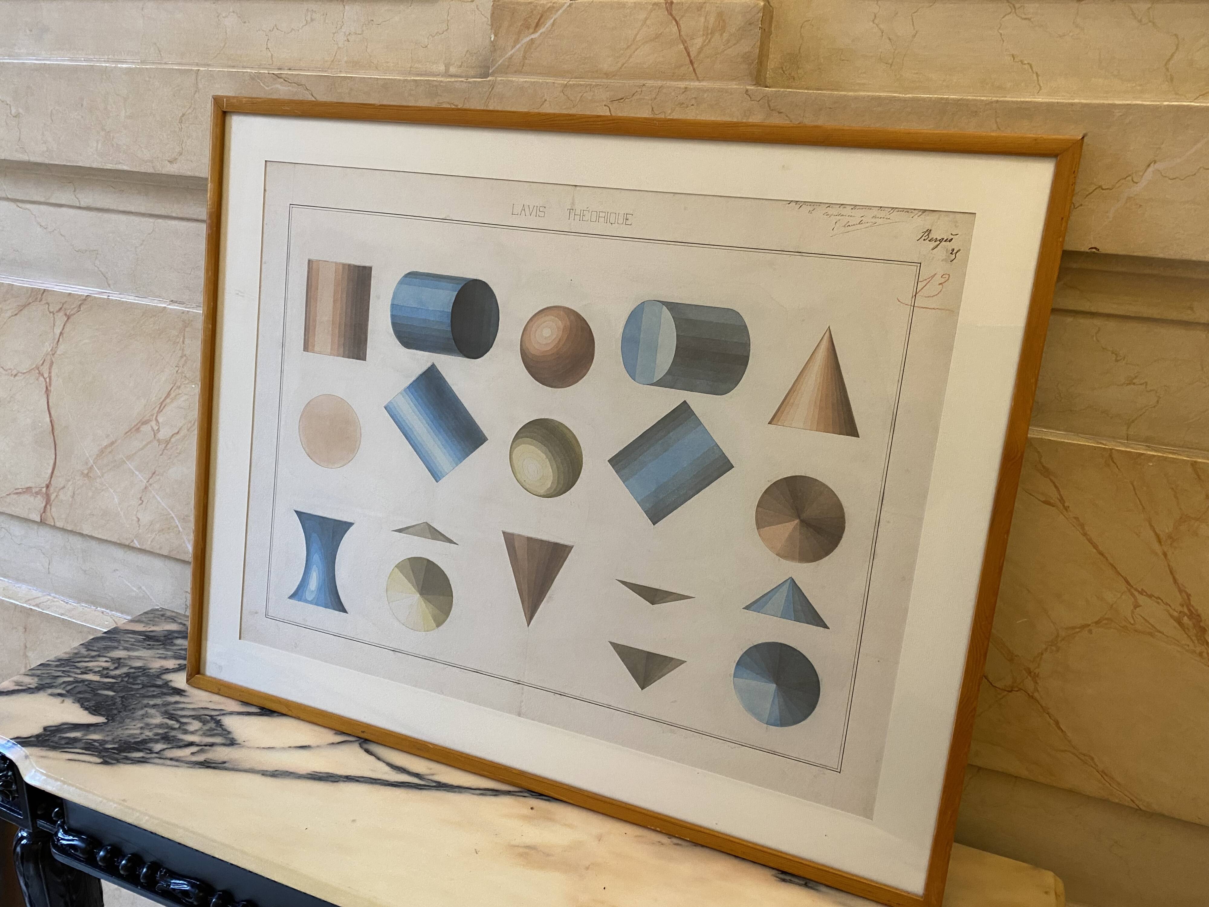 Colorful architect drawing