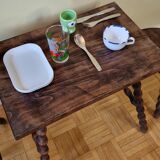 Breton style tripod children's table and stools in solid wood