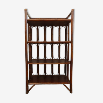 Vintage rattan library 1970