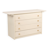 Commode laquée crème par Pierre Cardin, 1980