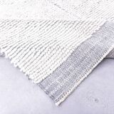 7x10 Light Blue Wool Handmade Woshable Moroccan Rug, 206x304Cm