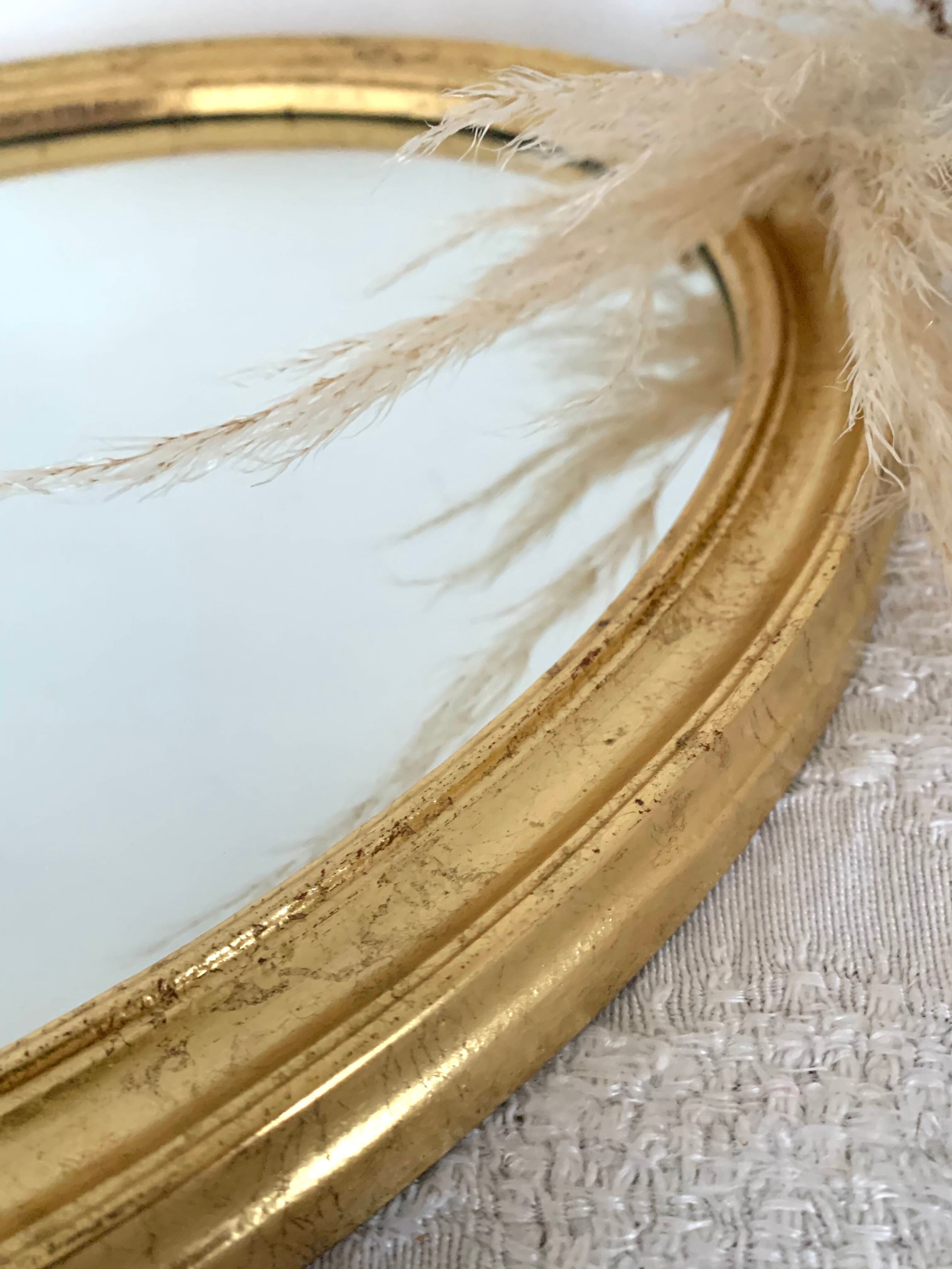 Golden wooden mirror  42x61cm