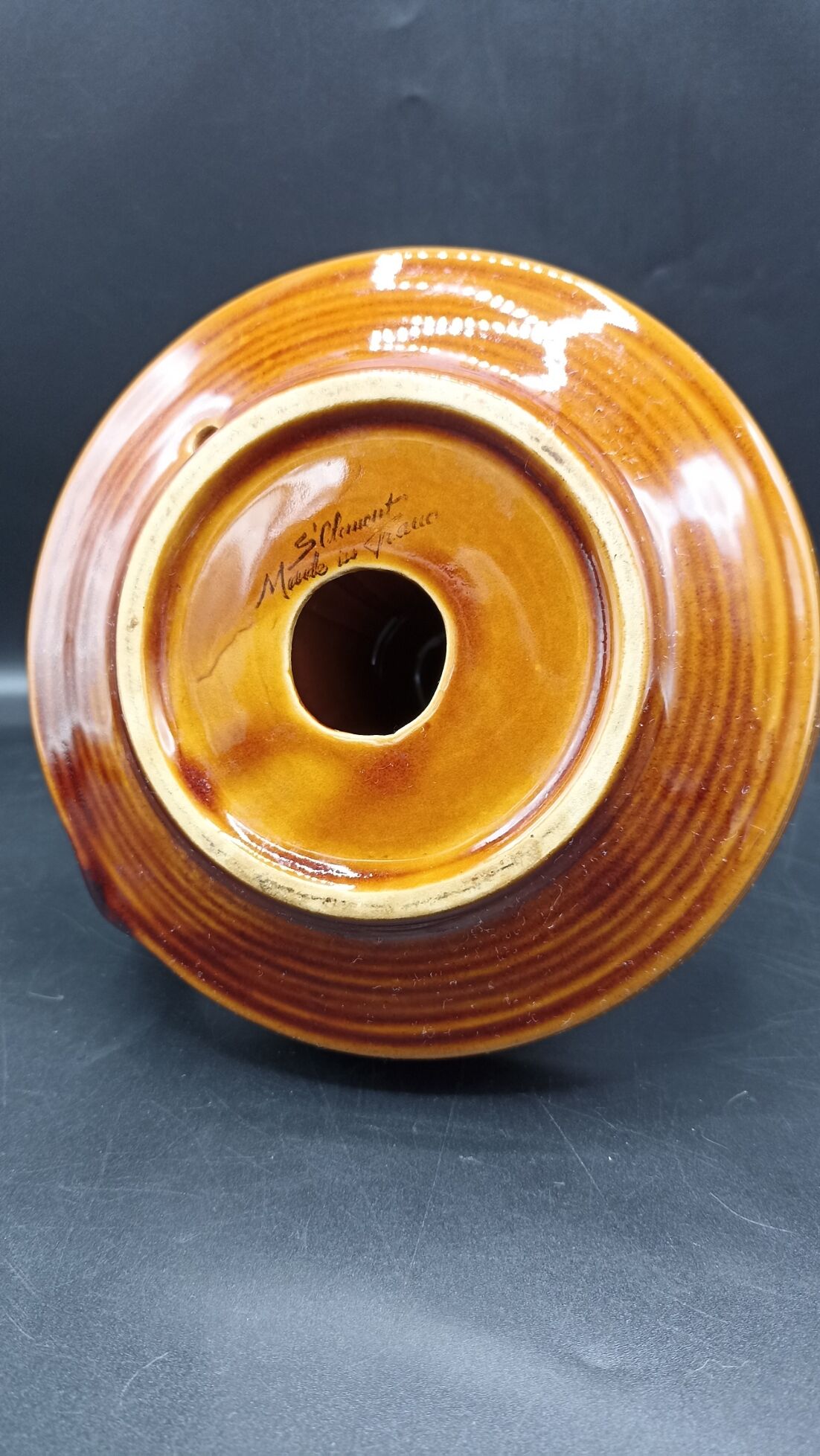 Ceramic candle holder of Saint-Clément - 70s