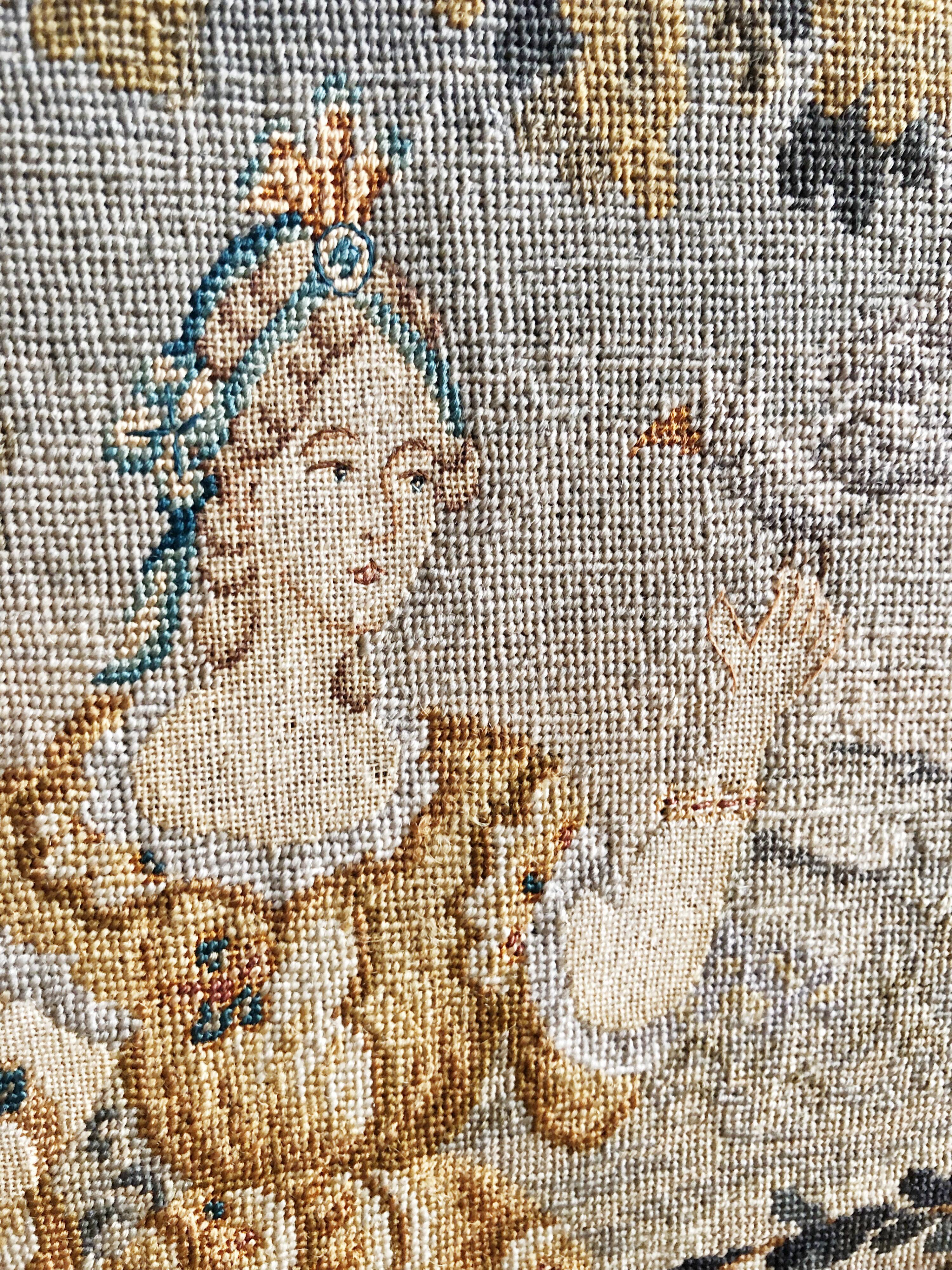 Armchair with high back called Dutch style neo-Louis XIII