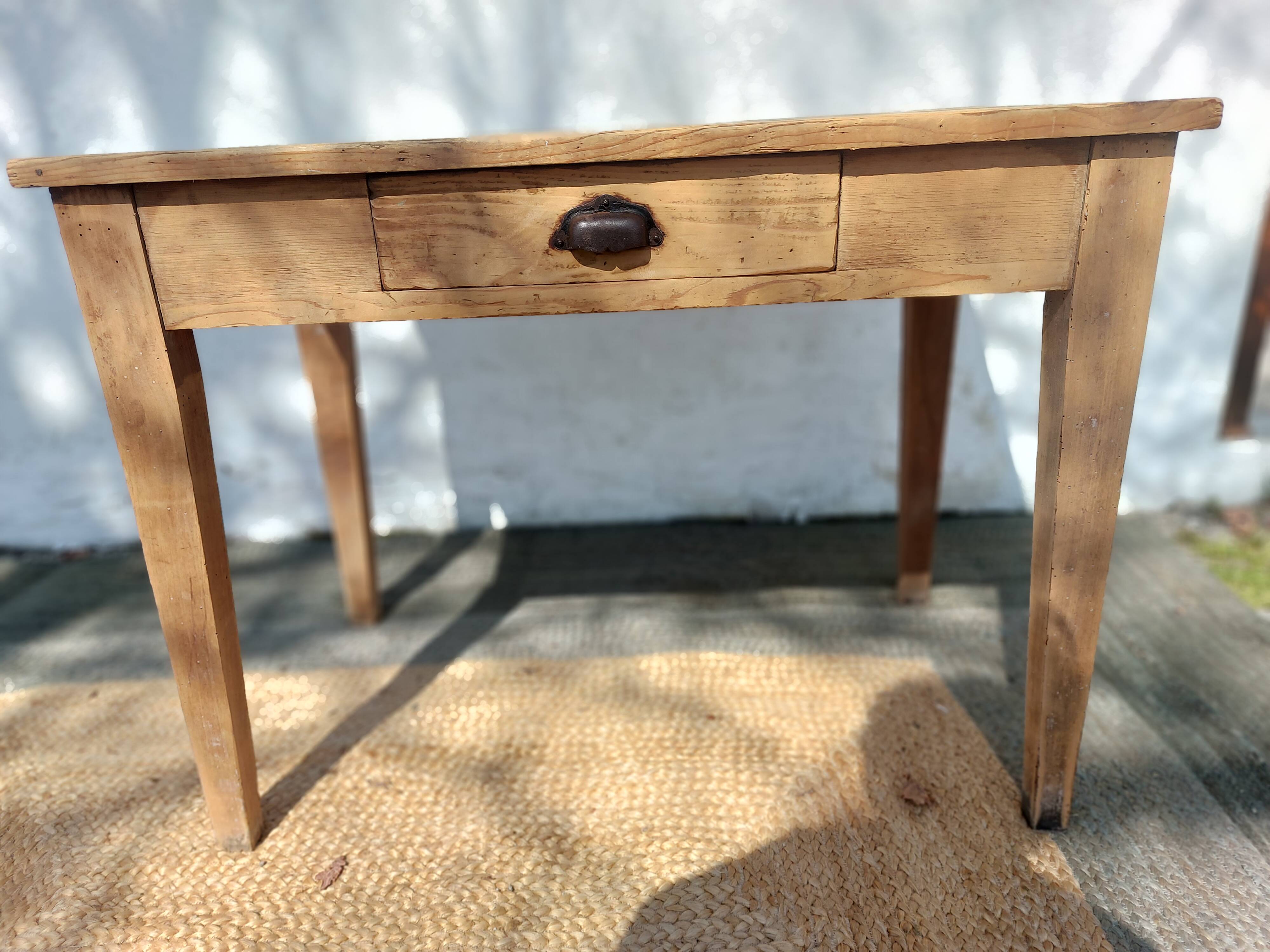 wooden bistro table, vintage, countryside, bohemian