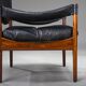 Mid-century modern Danish armchairs and coffee table by Kristian Vedel for Sören Willadsen, 1960s, set of 3