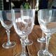 Lot de 5 verres à vin en cristal style art déco