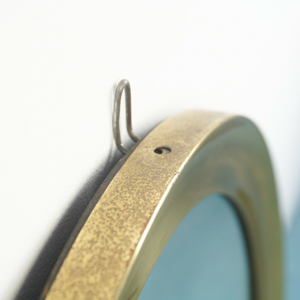 Mirror wall round metal sergio mazza design 60s vintage modern