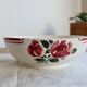 Vintage Sarreguemines salad bowl model Cibon earthenware - Red floral decoration