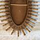 Oval Mirror in Rattan. Woven Willow and Bamboo. French Work from the Riviera.