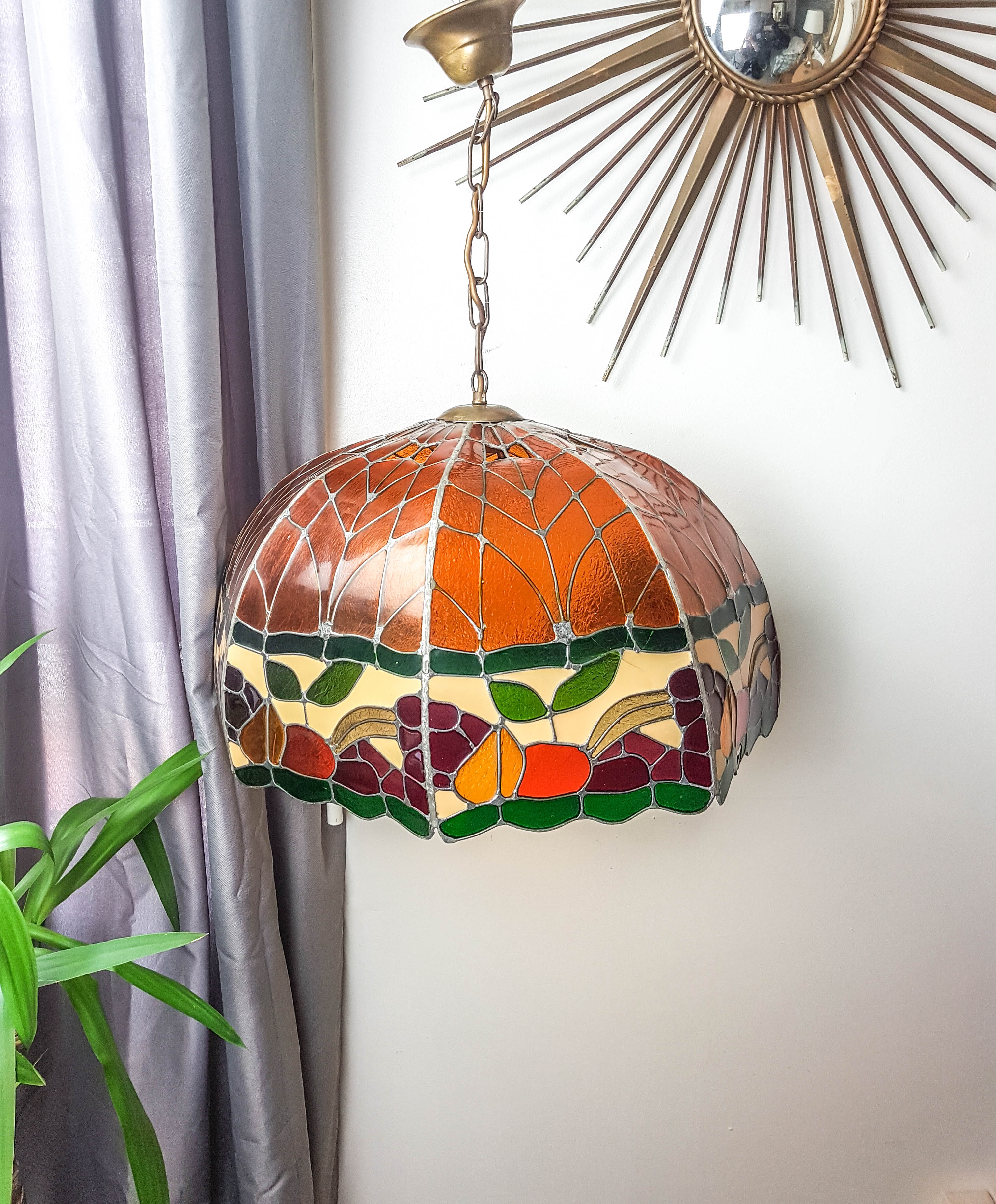 Suspension lamp style "Tiffany" vintage Art Deco