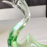 Empty pocket/Swan figurine, in the Murano style. In blown art glass. High 22 cm