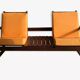 Modular solid wood canapé - 1960s