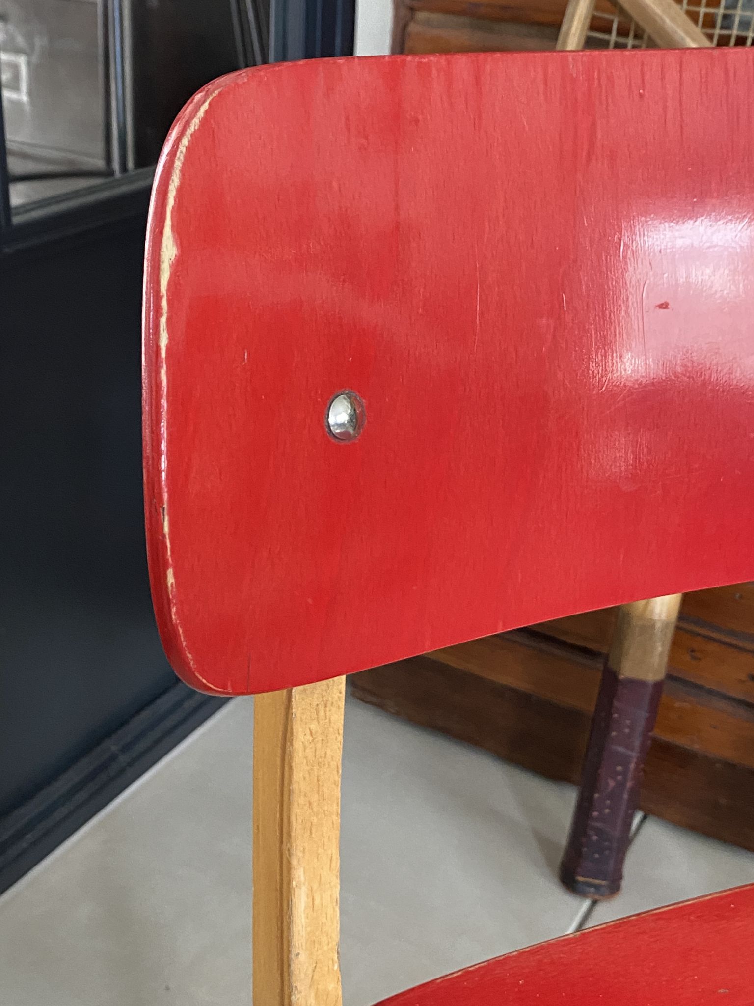 Vintage red Casala children's chair