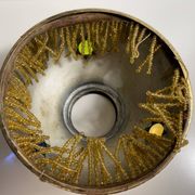 Antique Parisian Lampshade Hat 1900 Brass Cabochons Tassels