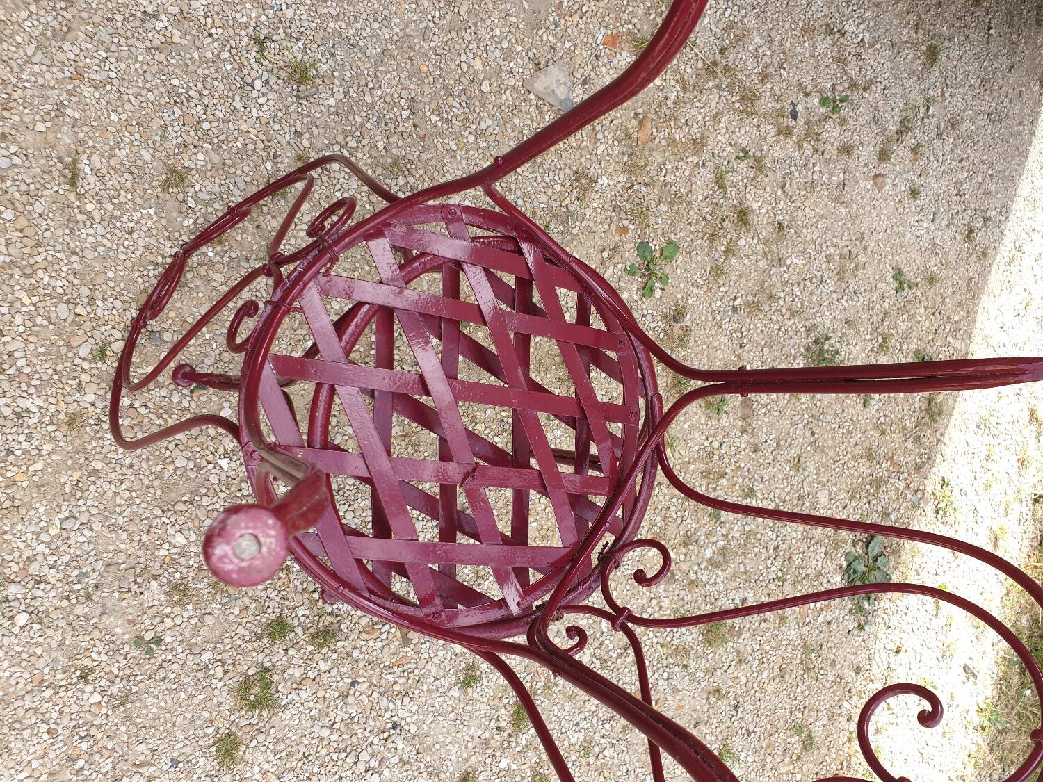 Pair of metal garden chairs