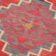 Turkish Handwoven Vintage Herki Kilim 98 cm x 326 cm